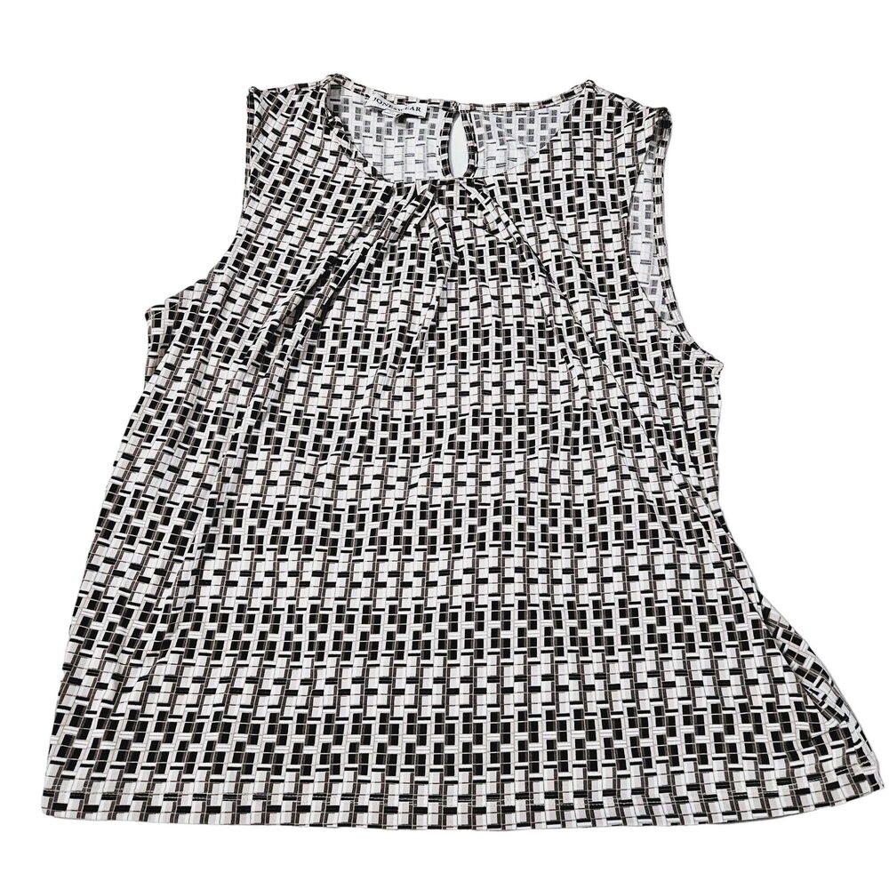 Jones Wear Womens Blouse Multi-Color Size XL Polyester Blend Sleeveless Pullover